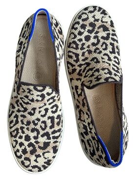 Rothys 7 Leopard Print Slip On Loafer Cheetah Animal